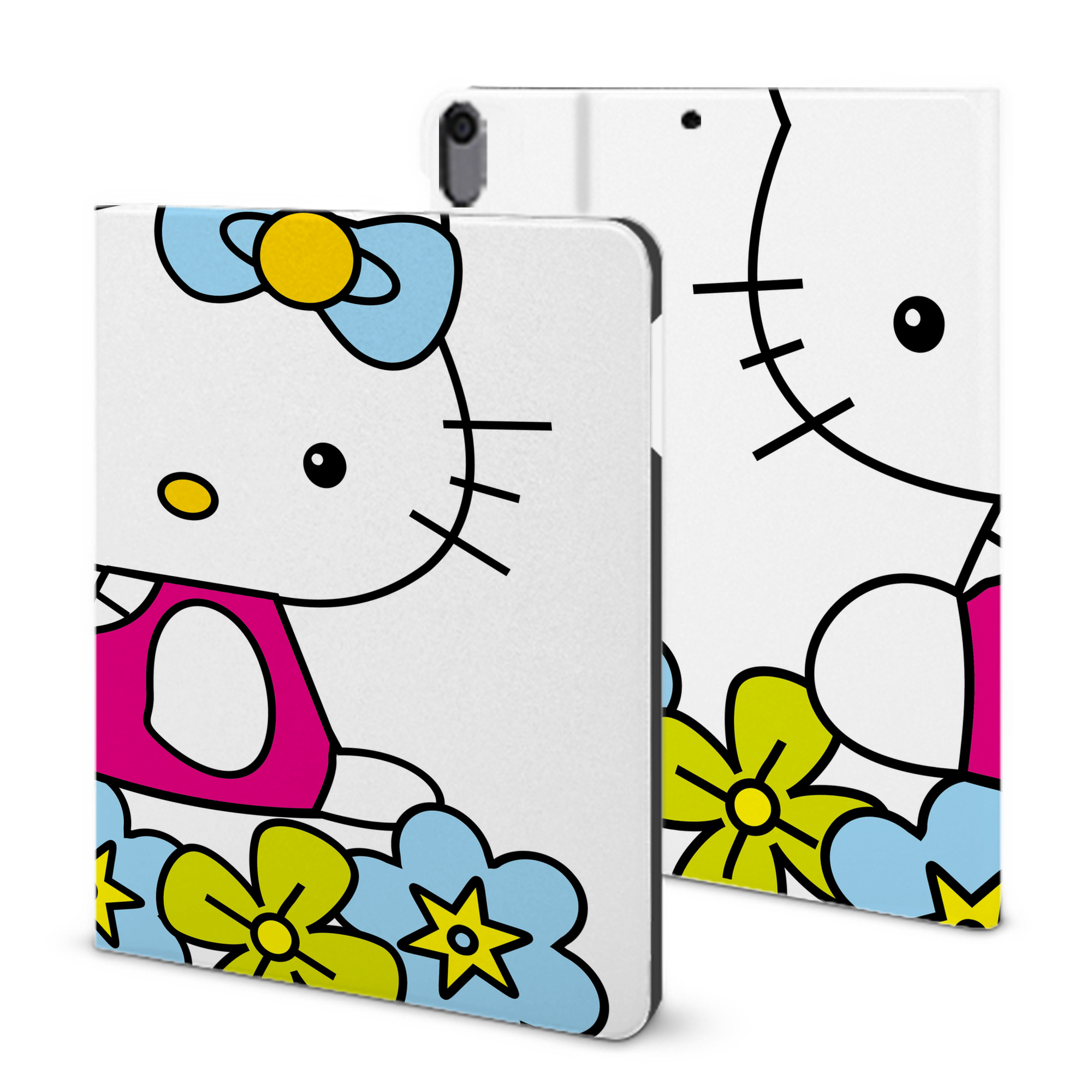 （画像用） Hello Kitty ハローキティ IPad ケース ブック型 PUレザー TPU 耐衝撃 軽量 薄型 ペン収納なし 全面保護 IPad 各モデル対応